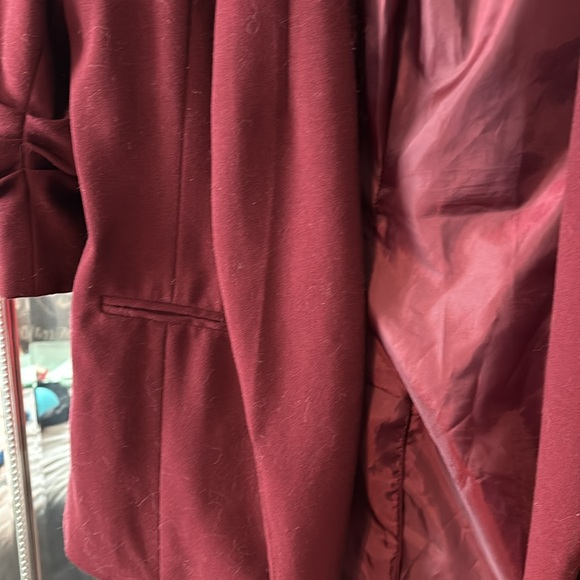 Women's Burgundy Blazer - Picture 2 of 5
